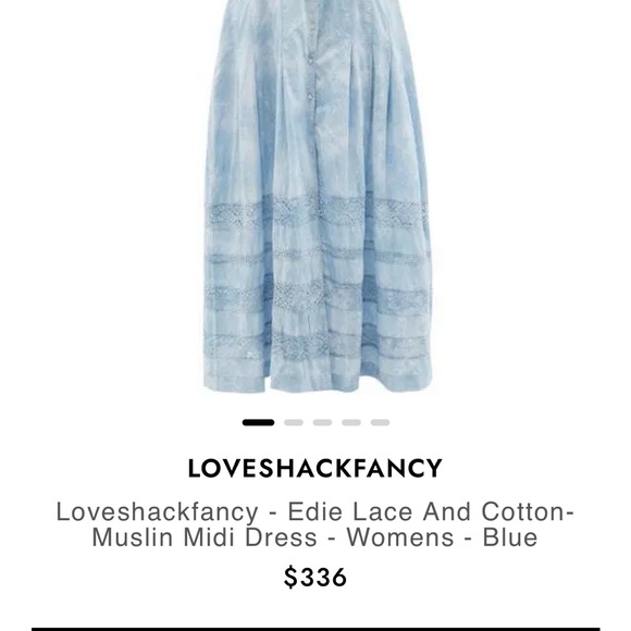 ✨ NWOT LOVESHACKFANCY Edie midi dress - Picture 4 of 10